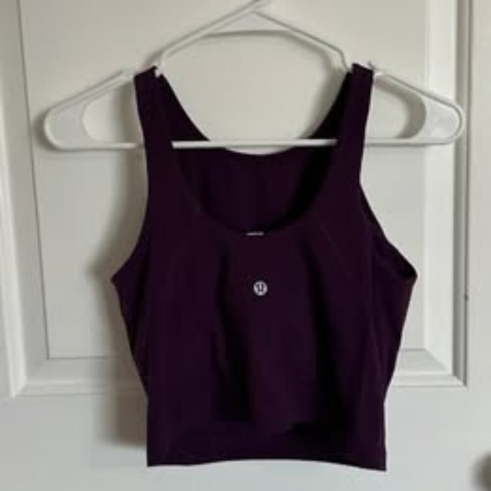 Lululemon Align Longline Bra – Dark Purple – Nulu Fabric